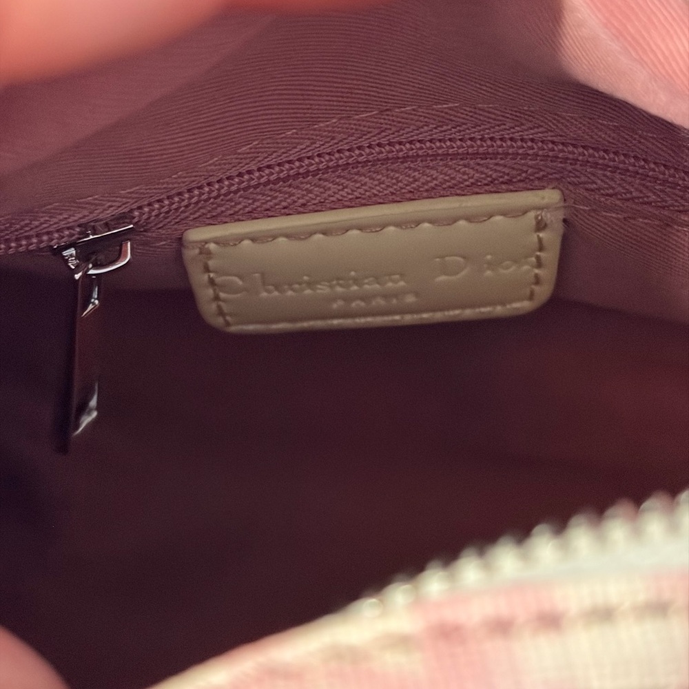 Mini Pink/ Cream Logo Coated Canvas w Leather Trim - Picture 9 of 11